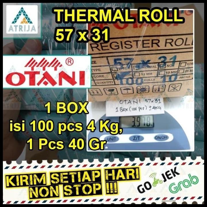 

Terlaris 1 Box Coreless 57X30 / 58X30 / 57X31 Kertas Thermal Struk Kasir Good Quality