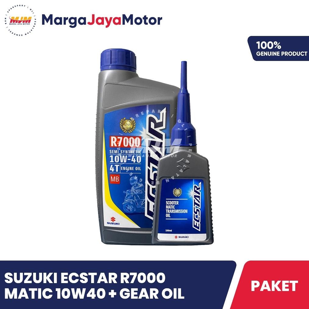 TERLARIS Paket Oli SGO Ecstar Matic R7000 + Ecstar Gear Oil 100ml Siap kirim