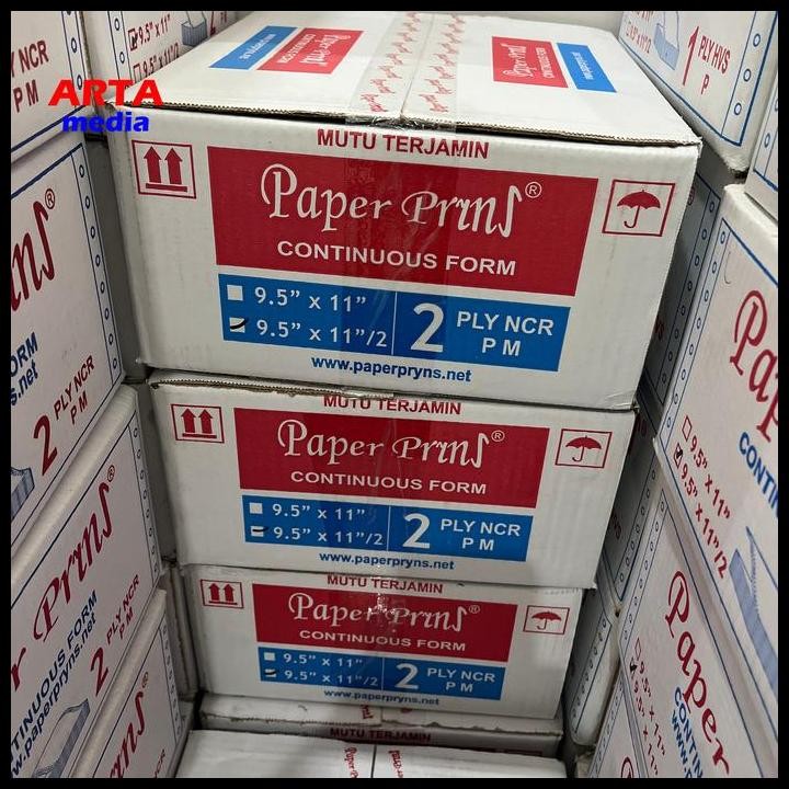 

Terlaris Continuous Form Paper Prins 9.5"X11"/2 - 2 Ply Good Quality