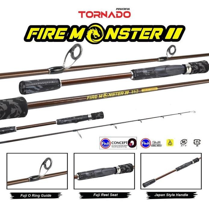 

Terlaris Tornado Joran Pancing Fire Monster Ii Spinning Fiber Solid Fuji Sambung 2 Butt Joint Pe: 4 120Cm