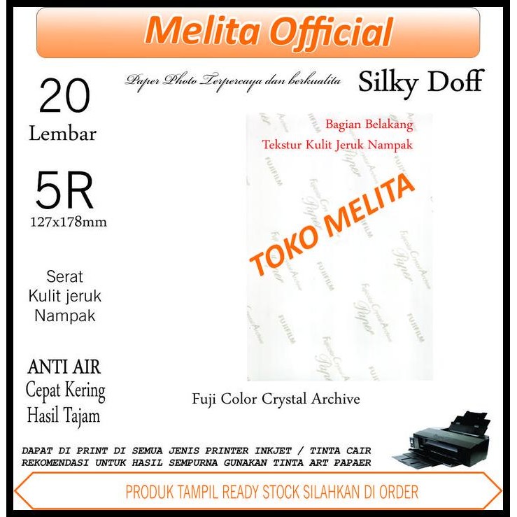 

Terlaris Kertas Foto Fujifilm Dof Ukuran 5R Good Quality