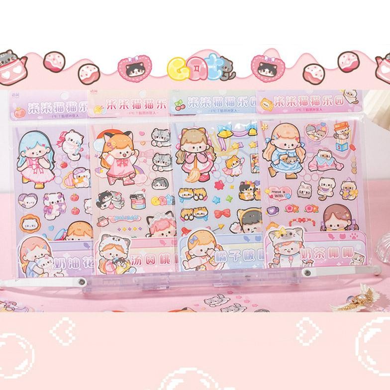 

Sd-67 Dgf-4 Fg-87 Chichi Cat Paradise Deco Stickers / Diary Deco Sticker / Stiker Tempel Motif Lucu Berkualitas Original Sd-67