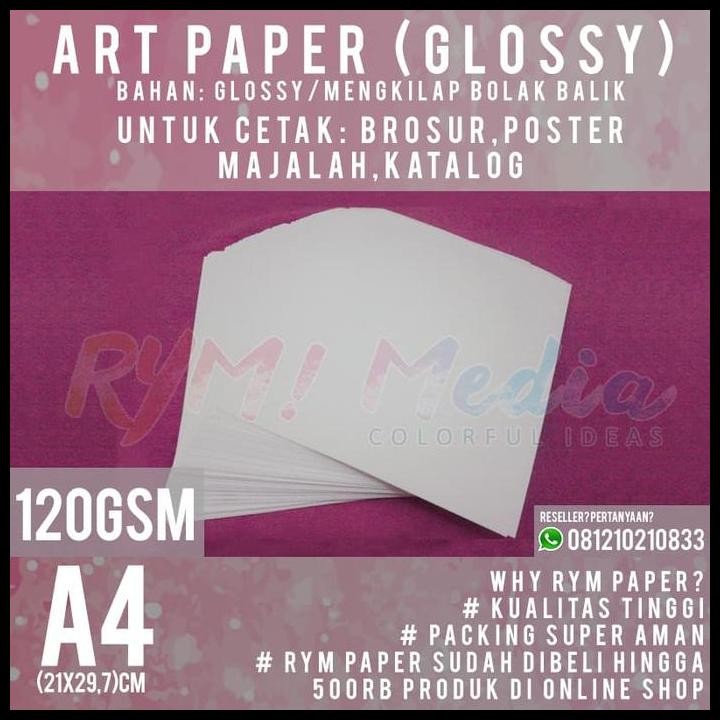 

Terlaris Kertas Art Paper 120Gsm A4 (1 Rim/500 Lembar) Good Quality