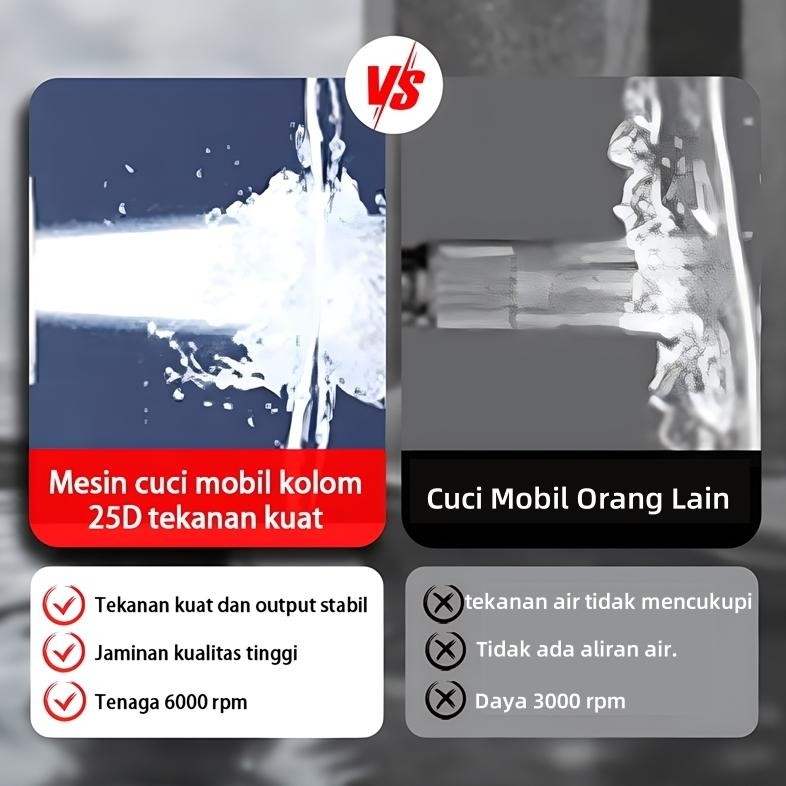 ZHIPU    Jet Cleaner Tekanan Tinggi   Alat Cuci Motor Mobil Mesin Mini Portable semprotan cuci motor