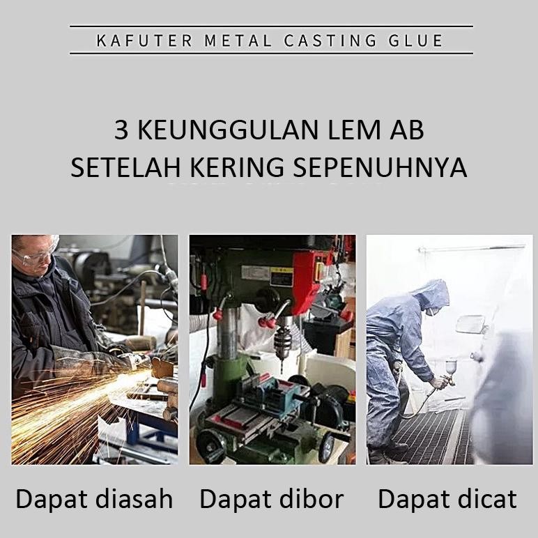 Lem AB, Lem besi solder AB, lem tahan panas super kuat, Lem logam anti bocor