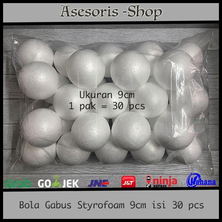 

Terlaris Bola Gabus 9Cm / Bola Gabus Styrofoam Diameter 9Cm Isi 30 Pcs Good Quality