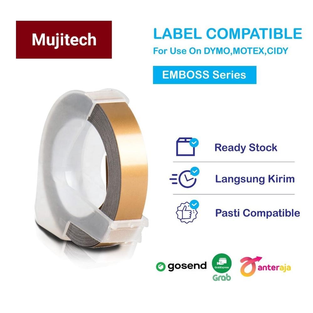 

Gjk-25 Hot Sale Mma-1318 Cidy Label Dymo Emboss 9Mm X 3M Original Hemat Gjk-25