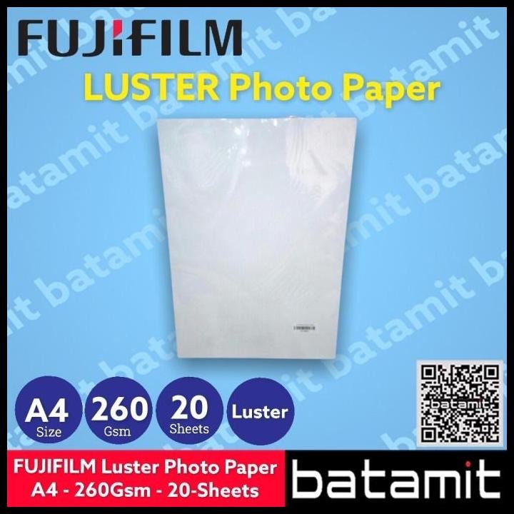 

Terlaris Fujifilm A4 260Gsm Glossy Silky Luster Kertas Photo Paper Fuji Film Good Quality