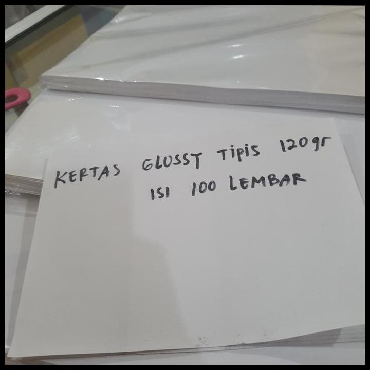 

Terlaris Kertas Glossy Tipis 120Gr A4 Isi 100Lembar Good Quality