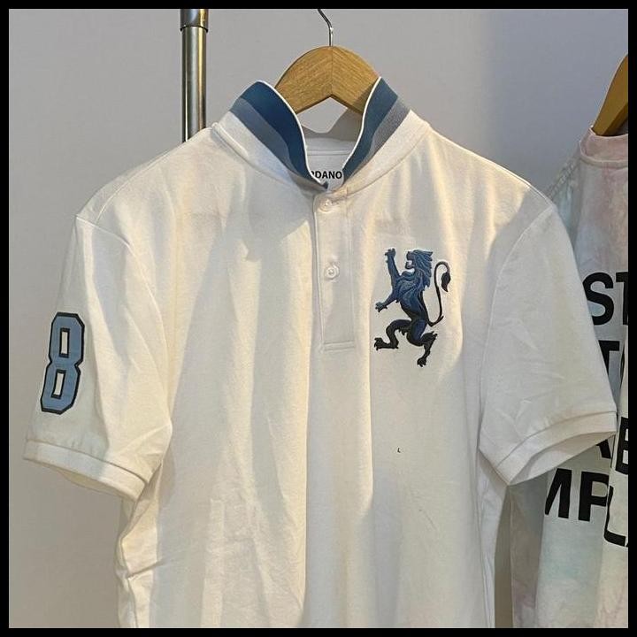Terlaris Giordano Polo 3D Lion / Napoleon Shirt Original Men Pria Kerah Baju Kaos Katun Good Quality