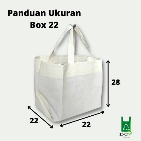 

TAS SPUNBOND BOX KUE DAN NASI KOTAK 18X18 - 22X22 | TAS KAIN KOTAK KUE