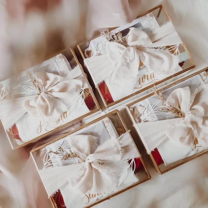 

ready bridesmaid box set paket i / wedding gift groomsman bestman