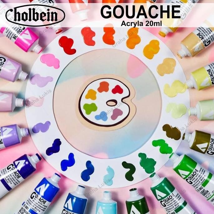 

ready !!! Holbein Acryla Gouache 20ml (Basic Colors) Varian 2