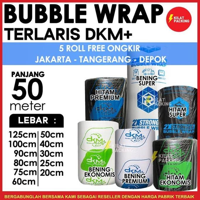 

ready PLASTIK BUBLE BUBBLE WRAP 125CM X 50M | BUBBLE WRAP DKM PLUS+ /ROLL