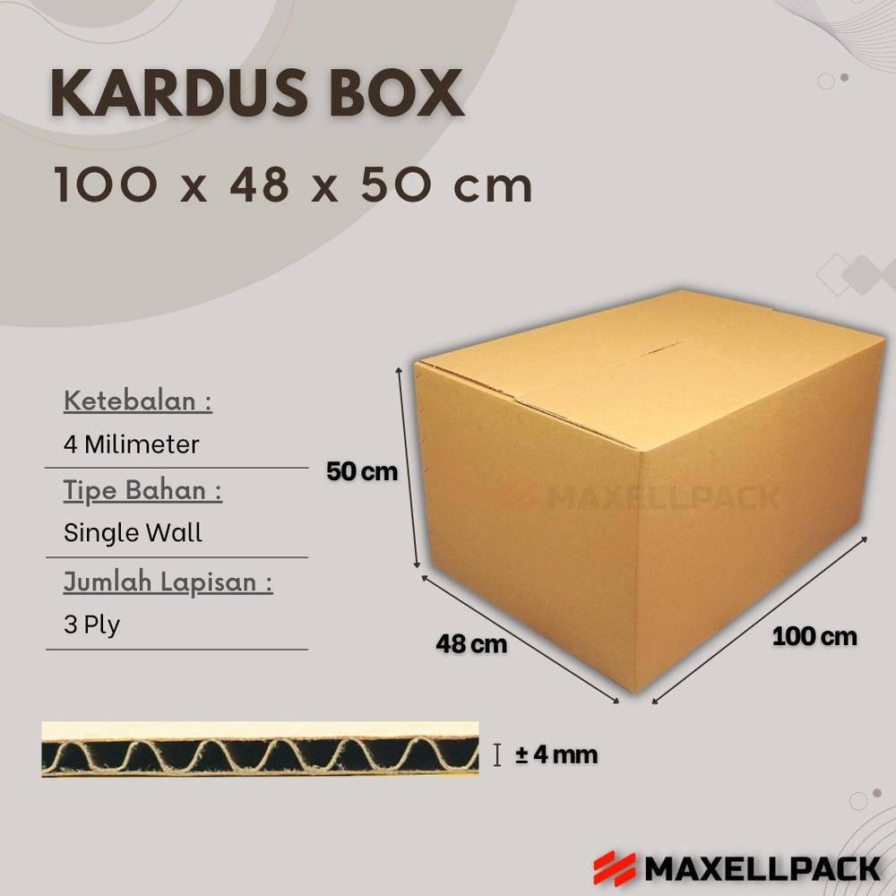 

NEW!!! Kardus Karton Box 100x48x50 CM Kotak Dus Packing Pindahan Jumbo Polos