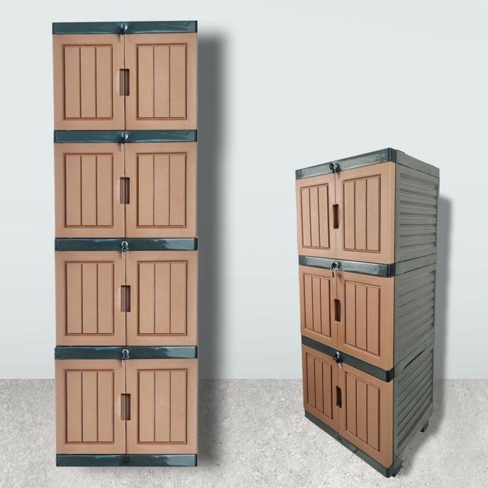 Miliki Garansi 100% / Sincana Kayu Mini - Lemari Plastik 4 Susun