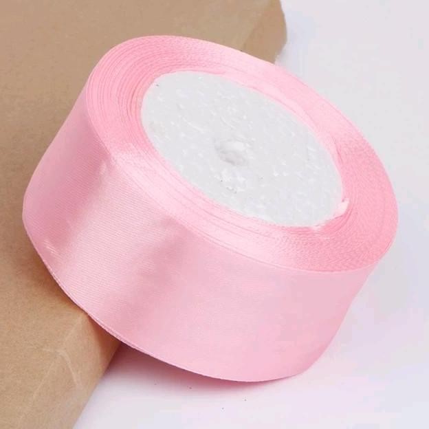 

ready Pita Satin 4 cm per roll / Pita Satin 1.5 in per roll Biru Hijau Kuning