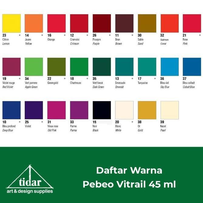 

ready !!! Pebeo Vitrail / Glass Painting / Cat Transparent untuk Kaca 45 ml #1