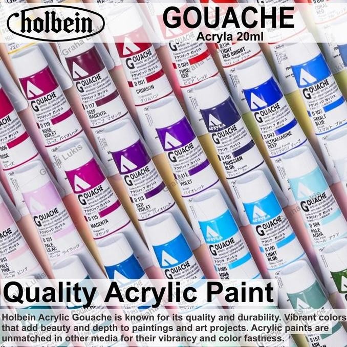 

ready !!! Holbein Acryla Gouache 20ml (Basic Colors) Varian 1