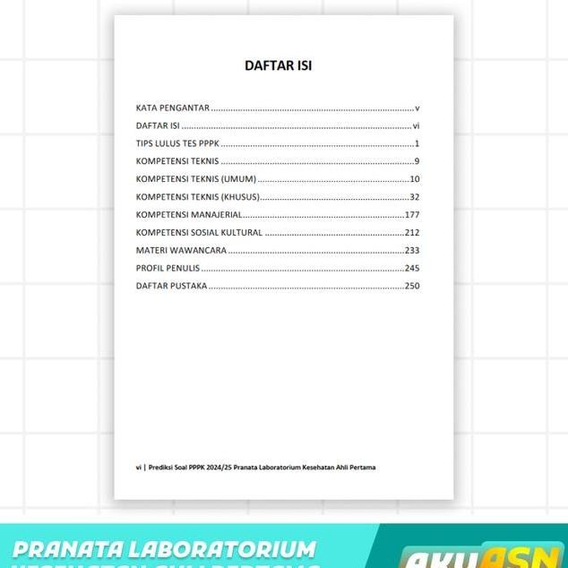 AKU ASN Buku Prediksi Soal PPPK 2024/25 Pranata Laboratorium Kesehatan Ahli Pertama (D4 Analis Keseh