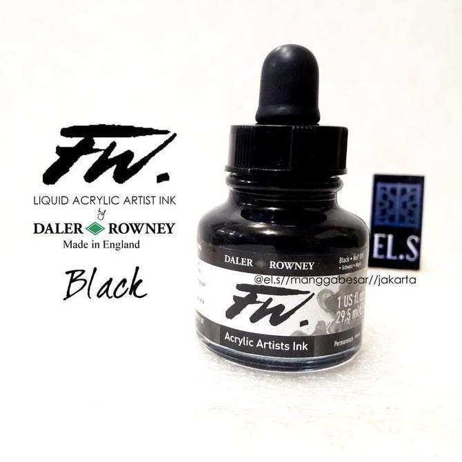 

ready !!! Daler Rowney FW ink Black ( Cat Akrilik )