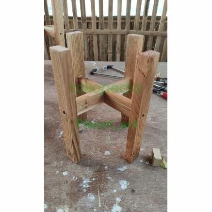 baru Stand Rak Tatakan Pot Kayu / Rak Pot Bunga TP1