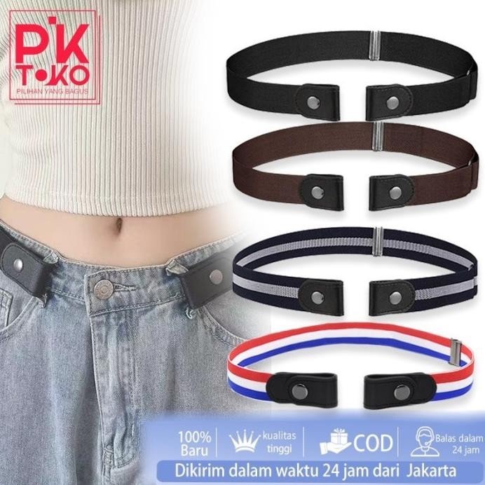 ready Ikat Pinggang Belt Elastis Korea Fashion Belt Karet Klip Belt