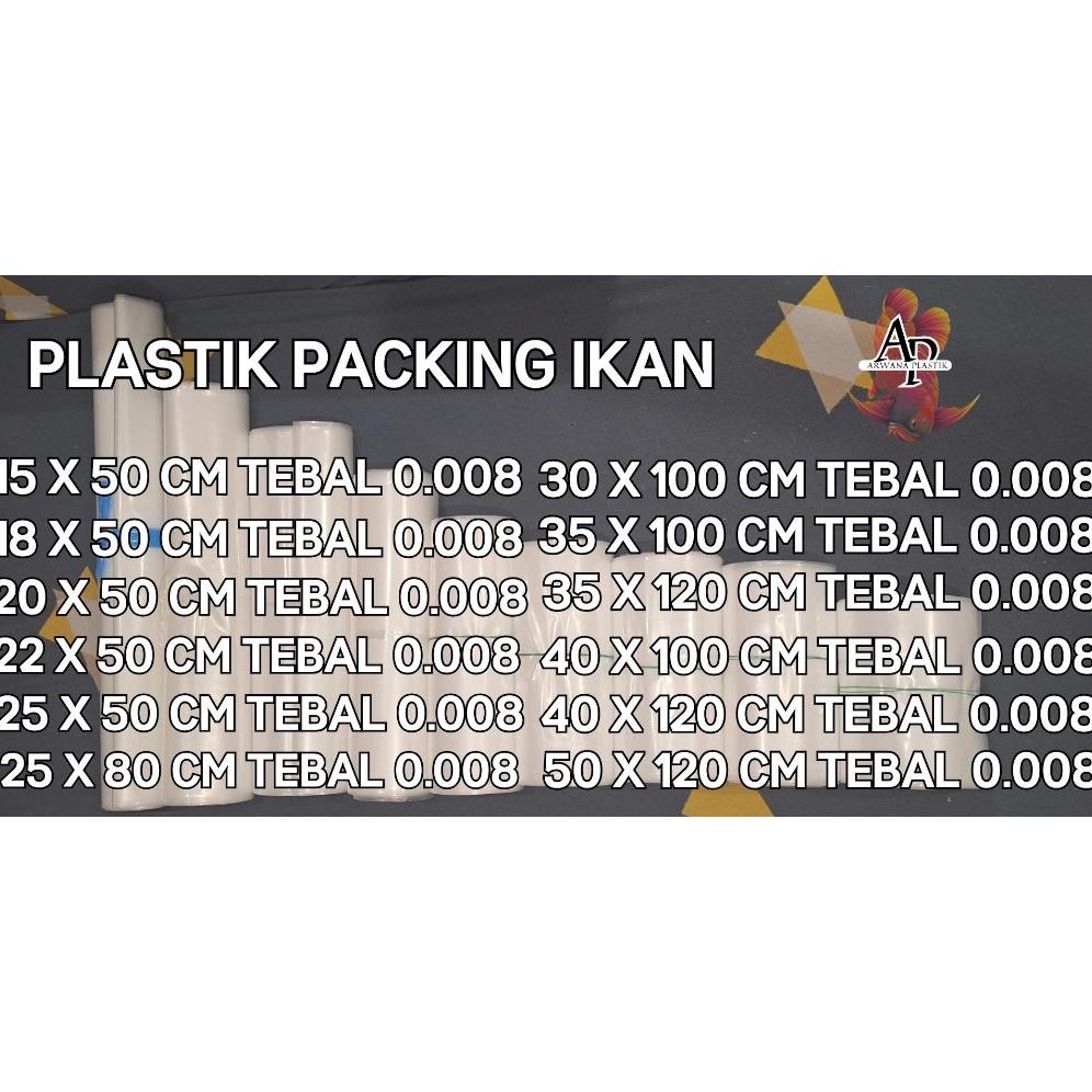 HJK Plastik untuk packing ikan Koi/Arwana Bahan PE
