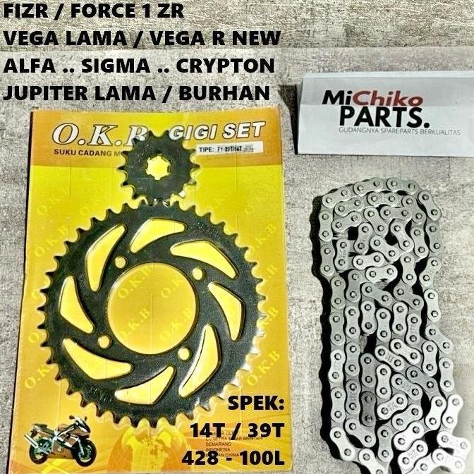 As25 Fb-43 Iq45 [Promo] Gear Gir Set Rantai Rante Fizr F1Zr Force 1 Zr Vega R Lama Old New Jupiter L
