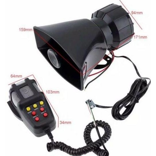 Aksesoris Klakson Bel Suara Toa Sirine Motor Kawalan Patroli Patwal