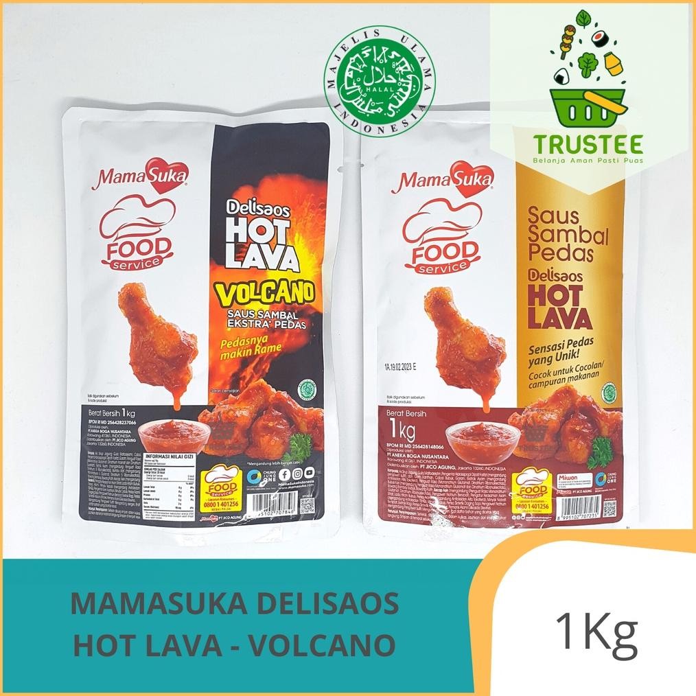 

Ni06 Ukd-23 Fgk-45 Hot Lava / Volcano Mamasuka Delisaos 1Kg Saus Sambal Pedas Food Service Berkualitas Termurah