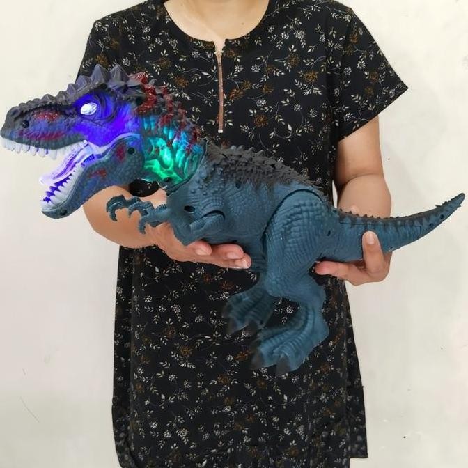 Mainan Trex Besar Baterai Jalan Nyala Lampu Suara Dinosaurus T-Rex Anak laki Edukasi - Robot Hewan D
