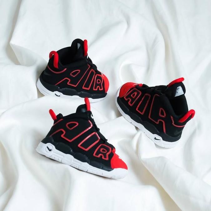 Tersedia SEPATU ANAK / SNEAKERS NIKE AIR MORE UPTEMPO RED TOE KIDS