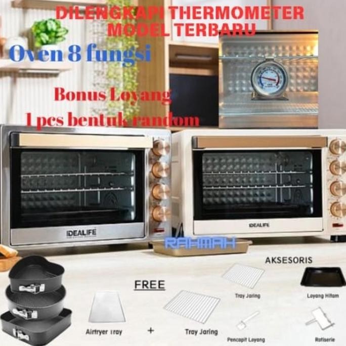 Idealife Oven 30 Liter Il 330 Pemanggang Roti Multifungsi