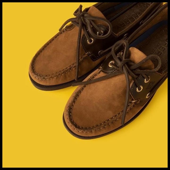 Terlaris Sperry Top Sider A/O Brown Nubuck 2 Eye Original Good Quality