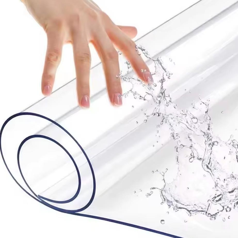 Taplak Meja Transparan Bahan Mika Plastik Taplak Meja Makan Pvc Transparan Bisa Custom Ukuran Tebal 