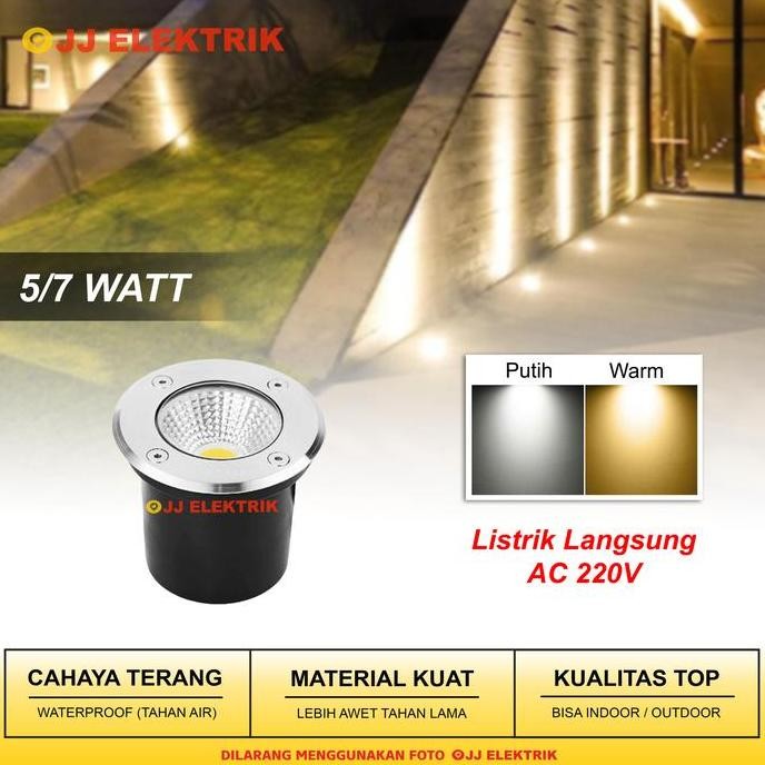 

Lampu lantai tanam LED 5w 7w COB sorot waterproof uplight floor taman