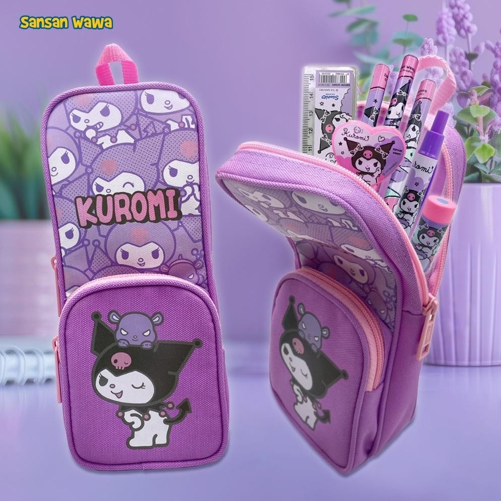 

TERLARIS Tempat Pensil Sanrio Kuromi, Hello Kitty, Cinnamoroll Original - Size Besar, Muat Banyak Bisa untuk Alat Tulis / Makeup Siap kirim