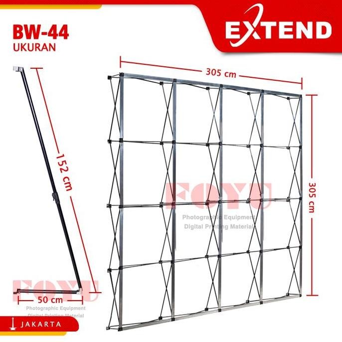 

Stand Display Banner Poster Backwall Backdrop 3x3m Extend BW-44