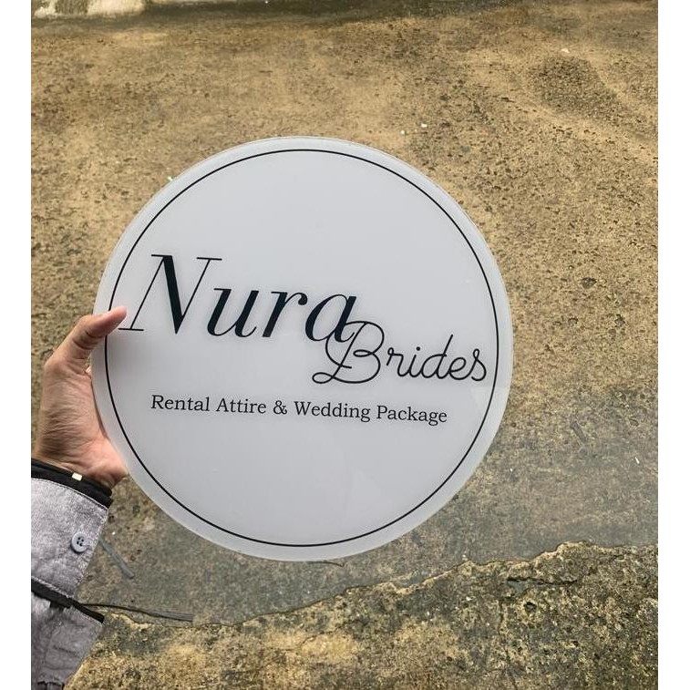 

Akrilik Custom Acrylic Sign board Nama Plang Pintu Bentuk Bulat Lingkaran