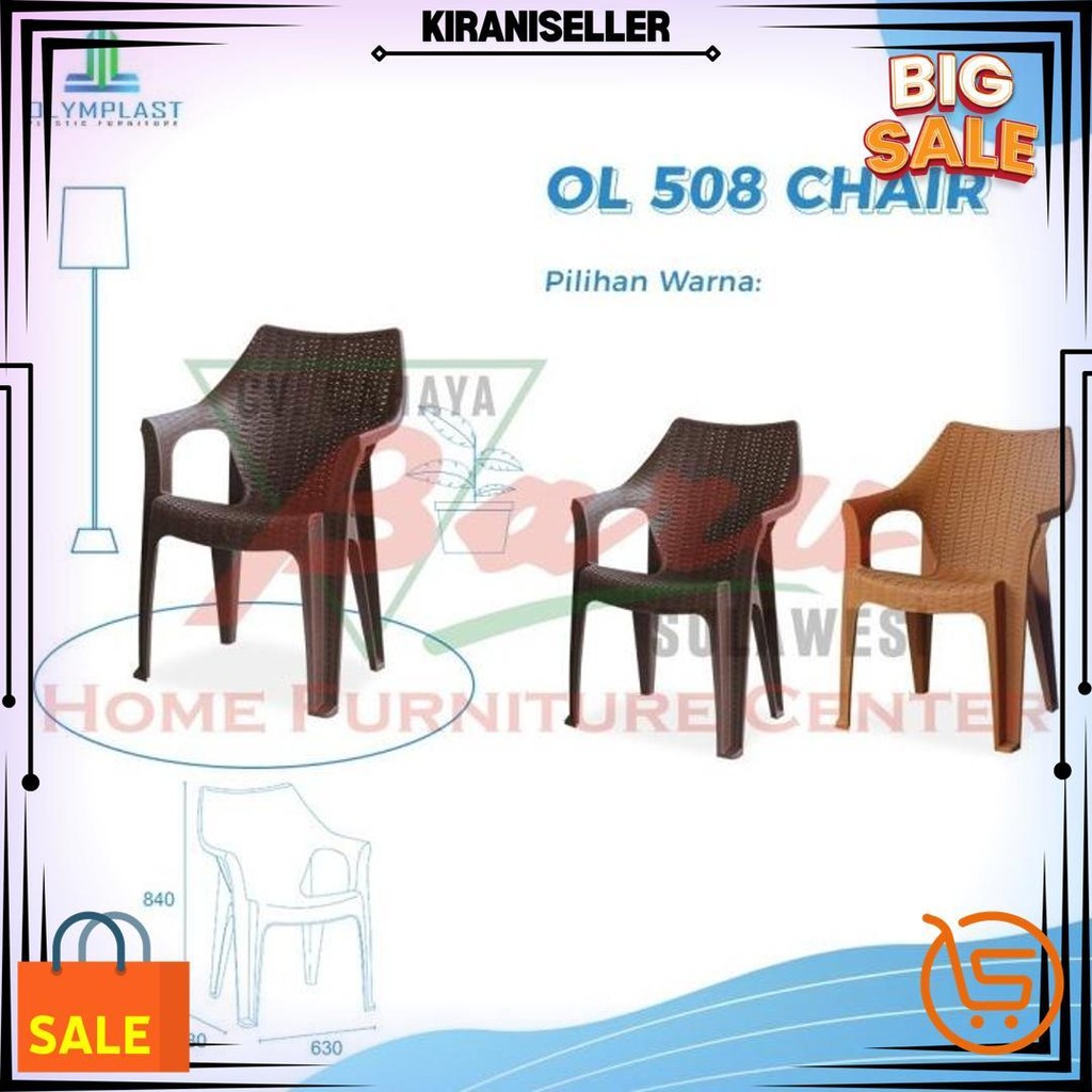 Kursi Plastik Olymplast Ol 508 R / Rw - Khusus Makassar Sale