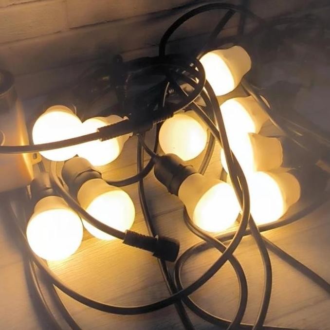Lampu Cafe Siap Pakai / Kabel Fiting Lampu Dekorasi Cafe Jadi / Piting Lampu Hiasan Cafe Taman Fitti