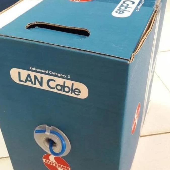 Kabel Utp Lan Jaringan Supreme Cat 5 E 305 Meter Biru / Utp Data Cat 5 New Stok