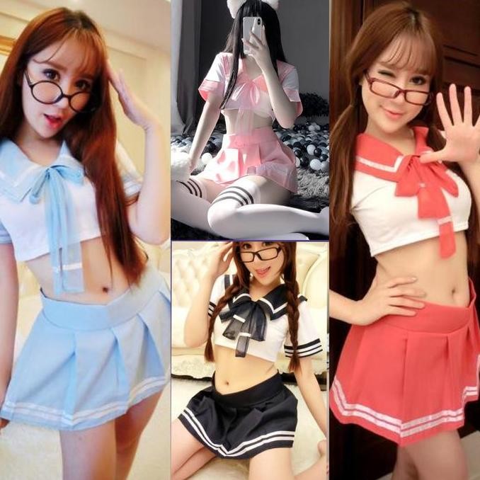 SEXY COSPLAY SETELAN SERAGAM SEKOLAH JEPANG SEIFUKU SAILOR SCHOOL