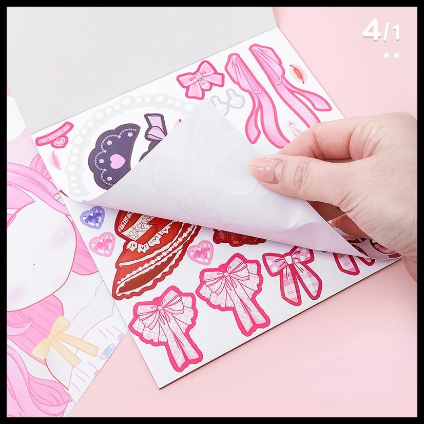 

GEETOY STIKER BUKU SELURUH TUBUH STIKER BERDANDAN MAINAN STIKER KERTAS BONEKA UNTUK ANAK PEREMPUAN