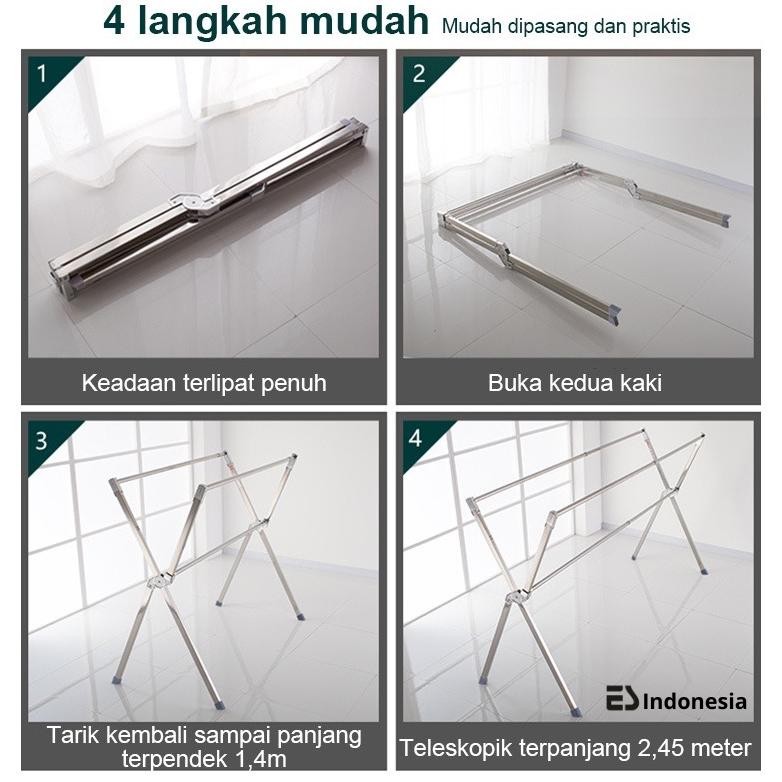 HJK ESINDO Jemuran Baju Jemuran Pakaian Lipat / Jemuran Baju Murah / Jemuran Pakaian Jumbo