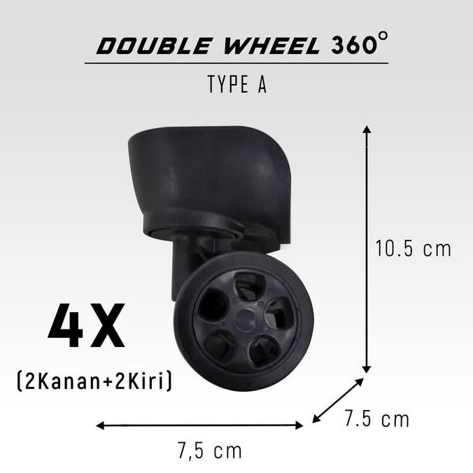 Part Koper : Roda 360 Derajat Set 1 Koper Tipe A