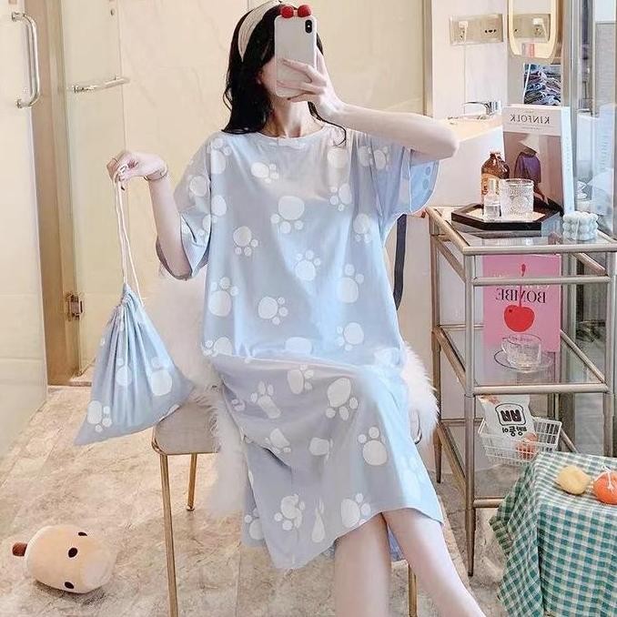 DASTER IMPORT WANITA DASTER SPANDEK DASTER LUCU MOTIF KOREA BAJU TIDUR