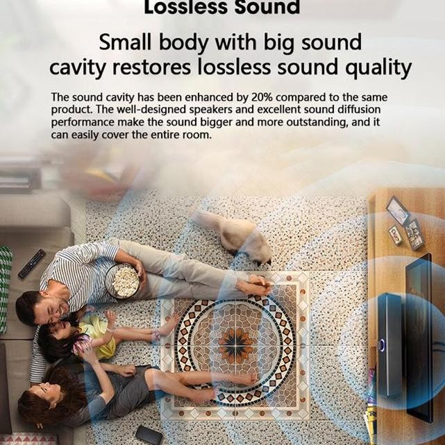 Soundbar Pc Komputer Laptop Speaker Home Theater Bass Aux Bluetooth New Stok