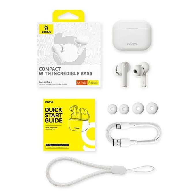 Baseus Bowie E17 Tws Earphone Bluetooth Earbuds Bloetooth Erphone - Headset Henset New Stok